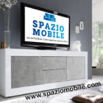 PORTA TV BASIC 2 ANTE E 2 CASSETTI BETON
