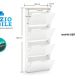 SCARPIERA A 4 RIBALTE  BIANCA - immagine 4