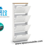 SCARPIERA A 4 RIBALTE  BIANCA - immagine 3