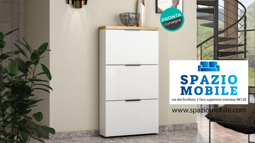 Scarpiera 3 Ribalte Bianca