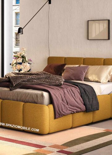 Letto Matrimoniale Bubble Senape