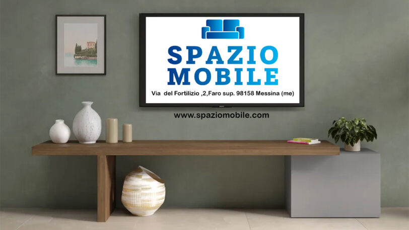 Mobile Porta Tv 184-230x44h Mercure e Ardesia con 1 Anta