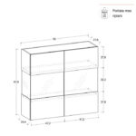 Vetrina Sospesa 95x88h Ardesia - immagine 4