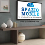 Mobile Porta Tv 184x44h Bronzo e Argilla Con 1 Anta - immagine 2