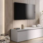 Porta TV 138x40h Grigio Gesso - immagine 3
