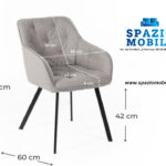 Sedia Elsa Grigio Chiaro - immagine 4