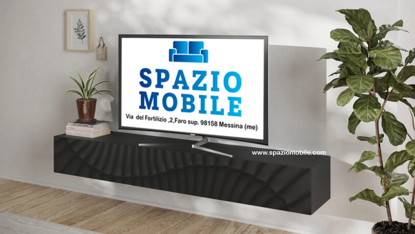 Porta Tv Pensile Snake 210 con 1 Anta a Ribalta - immagine 2