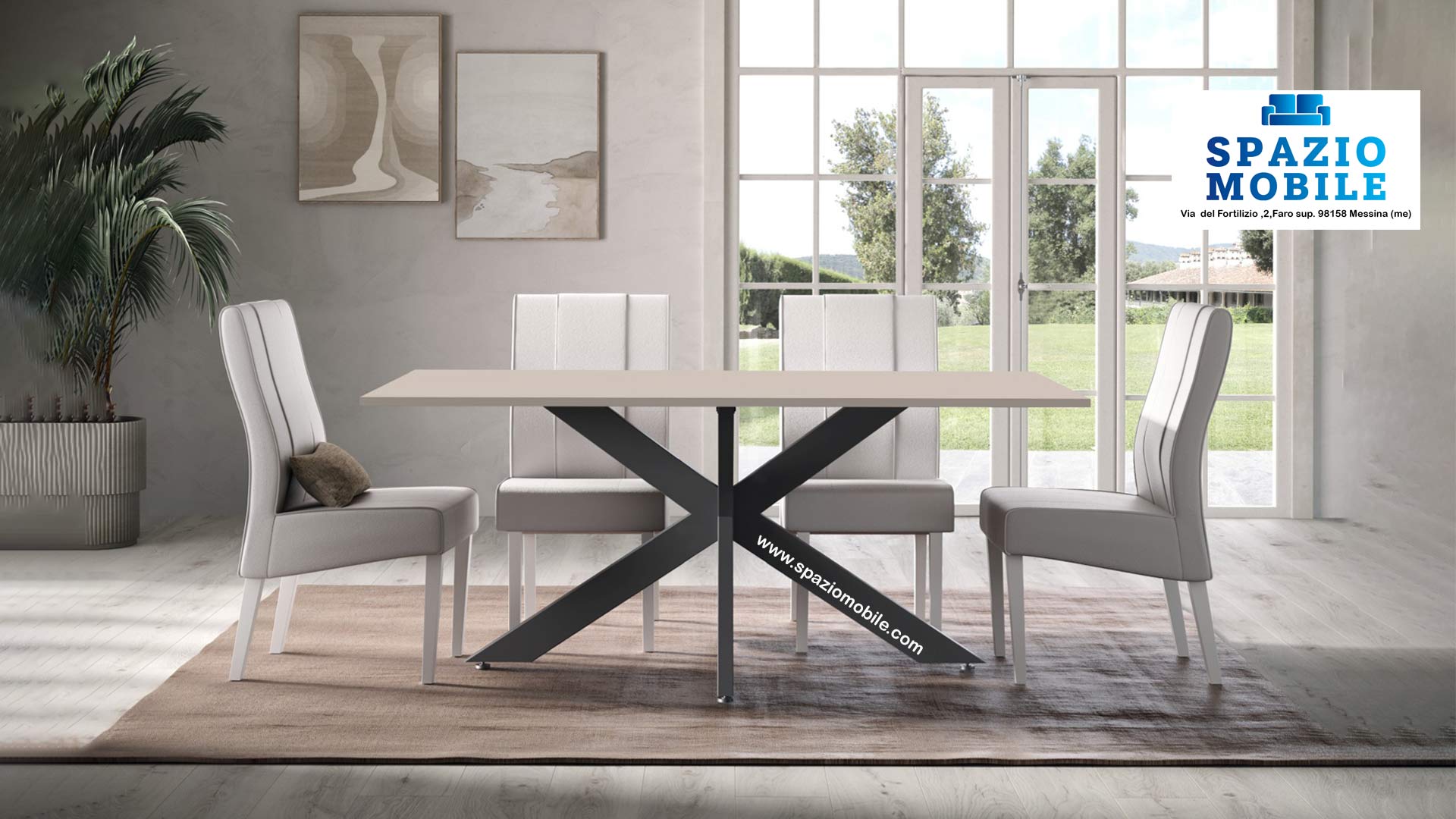 Tavolo Spider Fisso Cashmere - immagine 3
