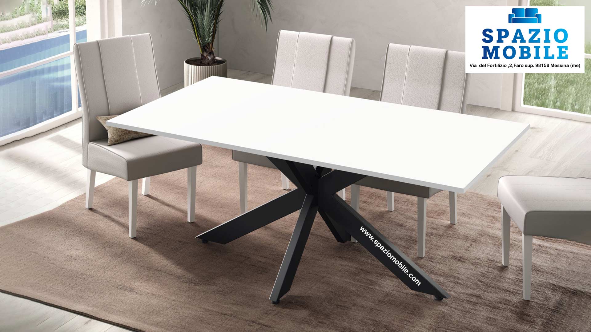 Tavolo Spider Fisso Bianco - immagine 3