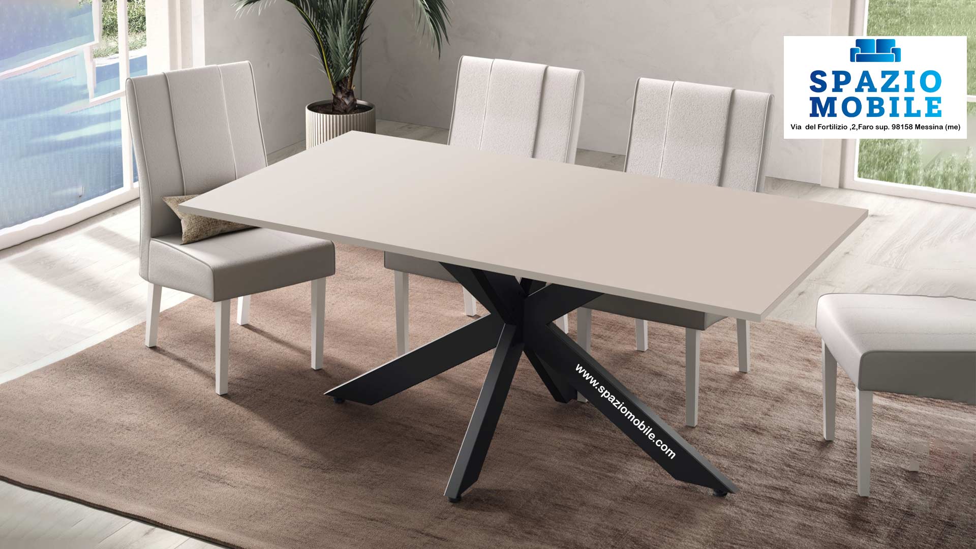 Tavolo Spider Fisso Cashmere
